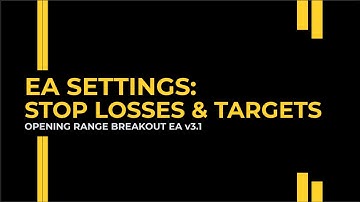 Stop Loss & Target Options - Opening Range Breakout EA For MT4 & MT5