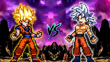 Goku SSJ DBFZ V2 (New) VS Goku MUI DBFZ V2 in Jump Force Mugen