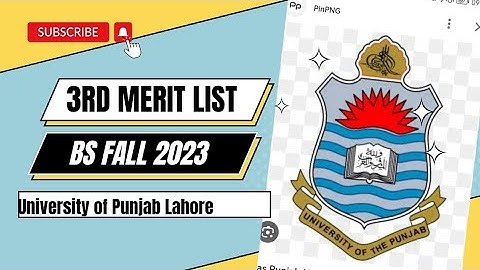 PU 3rd merit list fall 2023 || punjab university Lahore announced 3rd merit list BS 2023 ||
