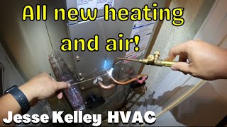 Installing a new Carrier heat pump!