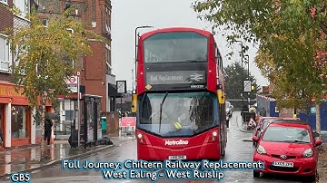 Full Journey: Chiltern Railway Rail Replacement: West Ealing - West Ruislip