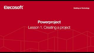 Powerproject Tutorial Lesson 1 - Creating a project