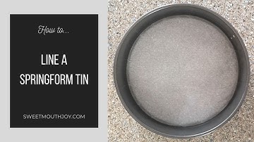 How to Line a Springform Tin