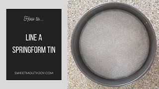 How to Line a Springform Tin