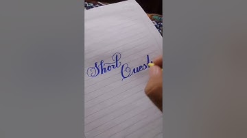 How to write long and short question in stylish writing - - Using 605 cut marker