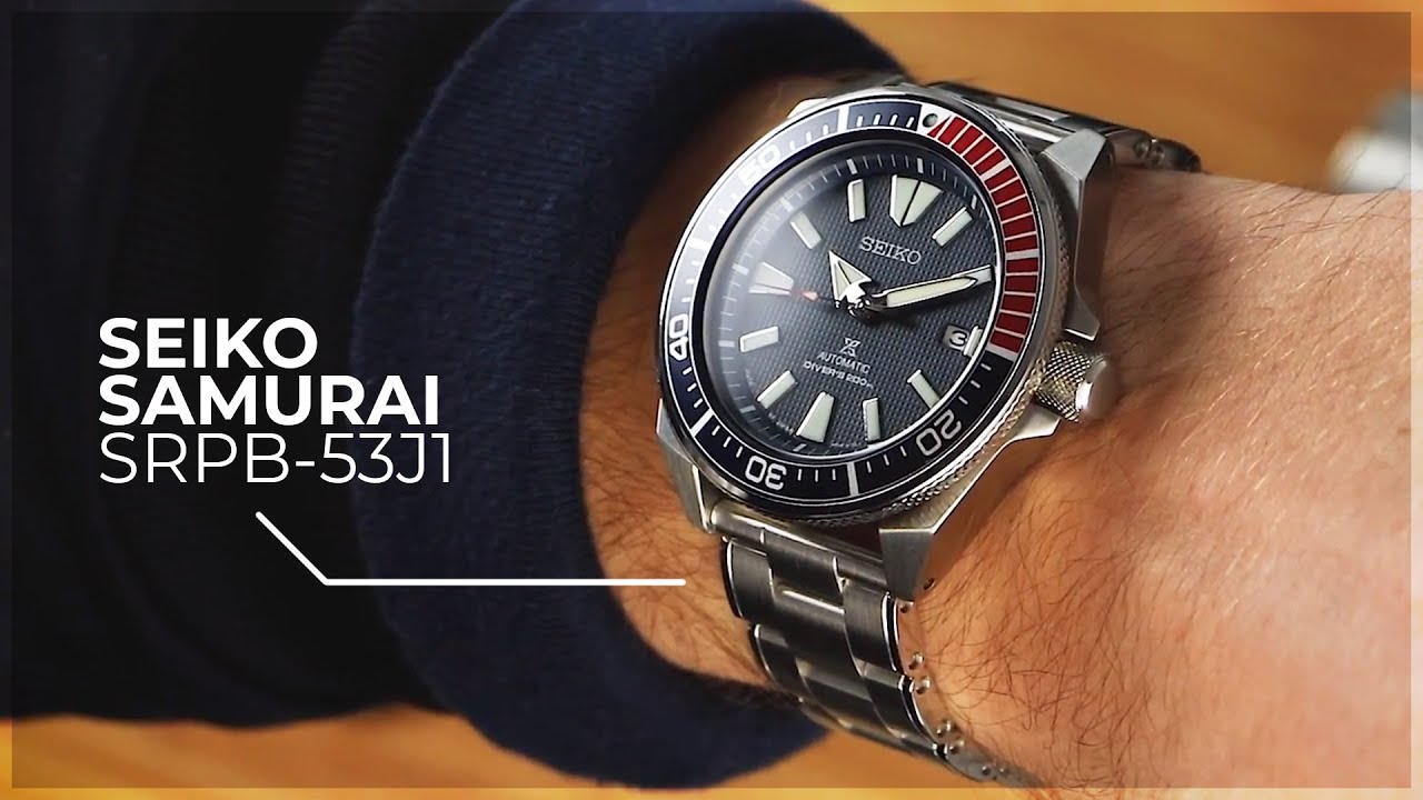 Seiko Samurai Diver SRPB53J1 - On The Wrist With Our Top Strap Choices -  YouTube