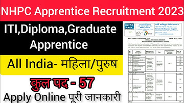 NHPC Apprentice 2023 | NHPC ITI , Diploma , Graduate Apprentice Vacancy | Full Details | @Job Desire