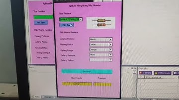 program menghitung nilai resistor. nama/absen : Razzan Apriliano Exel/23
