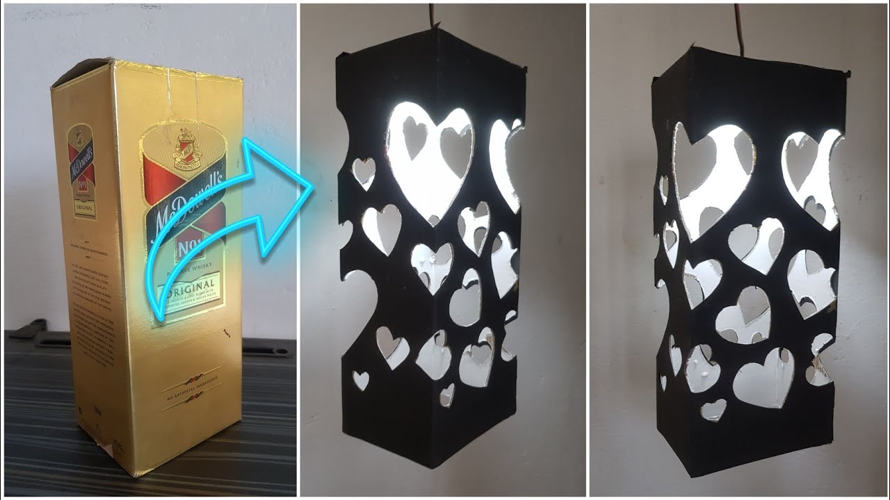 Diy hanging lamp for mother's day || Heart shape hanging lamp 