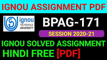 BPAG-172 Solved Assignment 2021, BPAG-172 Solved Assignment 2021 in Hindi, BPAG 172 Assignment
