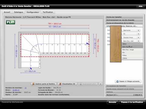 CONFIGURATEUR WEB 3D BATITOOLS POUR LES ESCALIERS FLIN