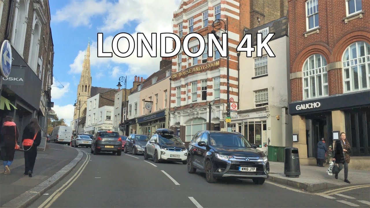 London 4K - Scenic Villages - Driving Downtown - England