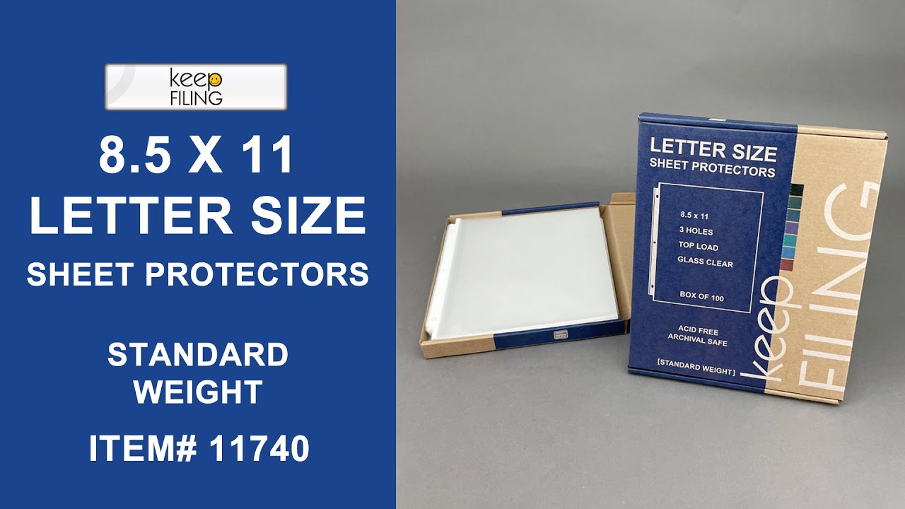 Samsill Heavy Duty Sheet Protectors 8.5 x 11 Inch, Page Protectors for 3  Ring Binder, Non-Glare Sheet Protector, Letter Size, Top Loading, Acid  Free