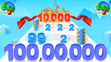 Number Master: Run and Merge - Number Run 3D 2048 game videos walkthrough Mobile part 1 123456789
