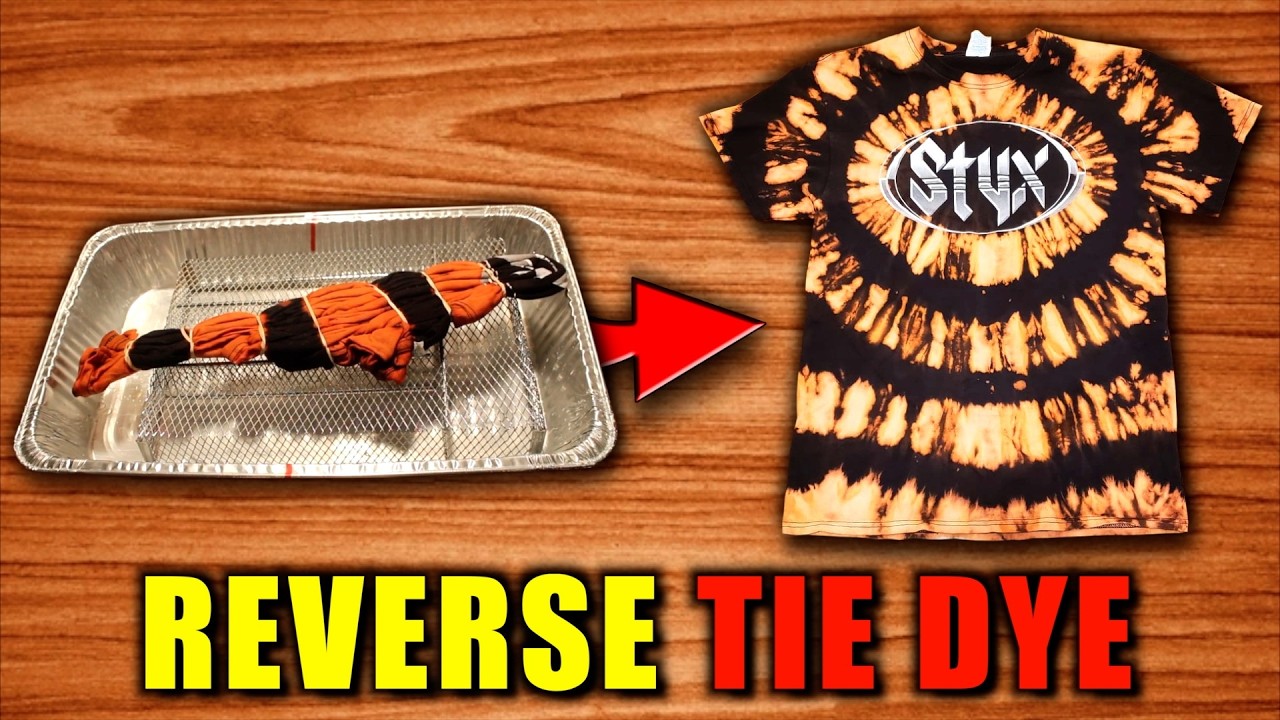 Making a Reverse Tie Dyeing "STYX" Tour Shirt | How to Tie Dye with ...