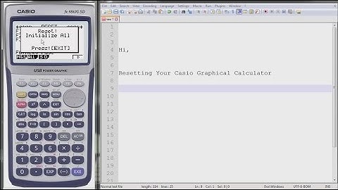 Resetting Your Casio Graphical Calculator
