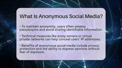 What Is Anonymous Social Media? - Everyday-Networking