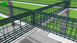 ✅ How to Column Beam Slab Gutter Reinforcement Design | Green House Construction