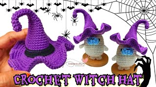 👻 Crochet Halloween Ideas ‼️ Crochet Witch Hat Tutorial