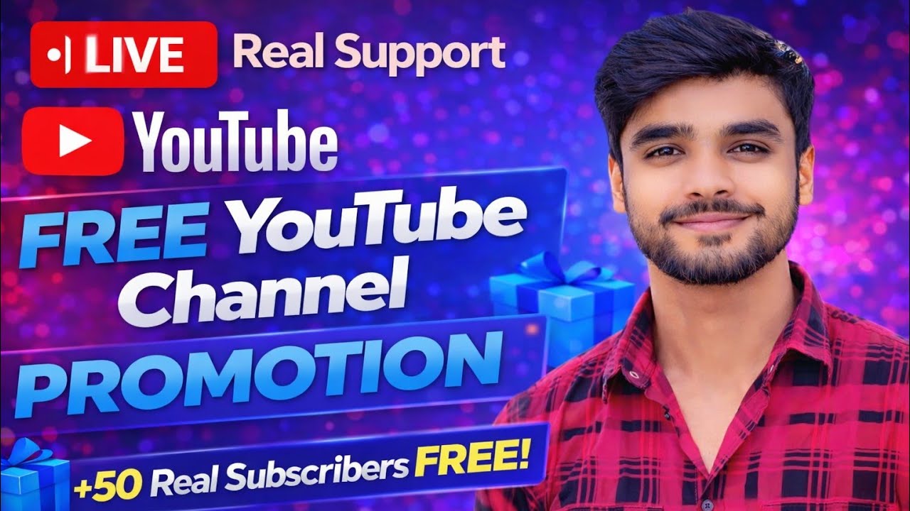 🚀 Live YouTube Promotion 2026 | Get Real Subscribers & Watch Time Fast 🔥