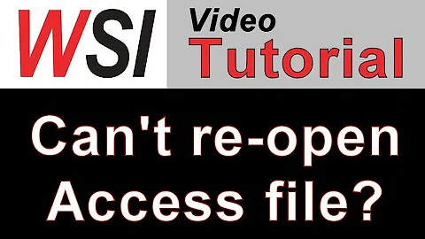 Can't re-open Access database and the lock file won't go away? Here's a solution.