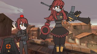 Mimi Practices Her Aim on Badlands | TF2 Animation