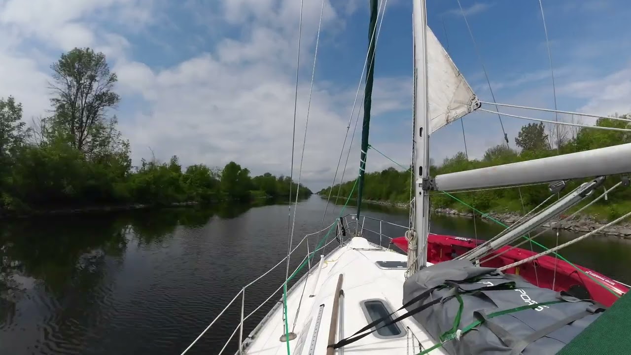 Boating through the Murray Canal.  Hyper-Lapse from upcoming series, Sailing around Lake Ontario.