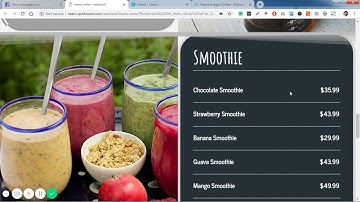 Restaurant Menu Page with Elementor Pro