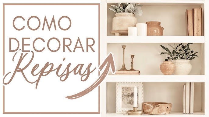 Cómo decorar con estilo unas estanterías en 3 pasos