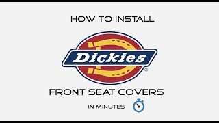 Dickies Seat Cover Install Video