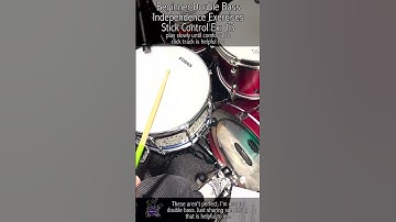 Double Bass & Hands Independence Exercises from Stick Control ex.13 #shorts
