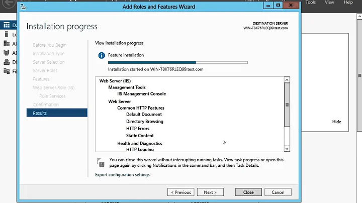 Windows server 2012: IIS installation and testing