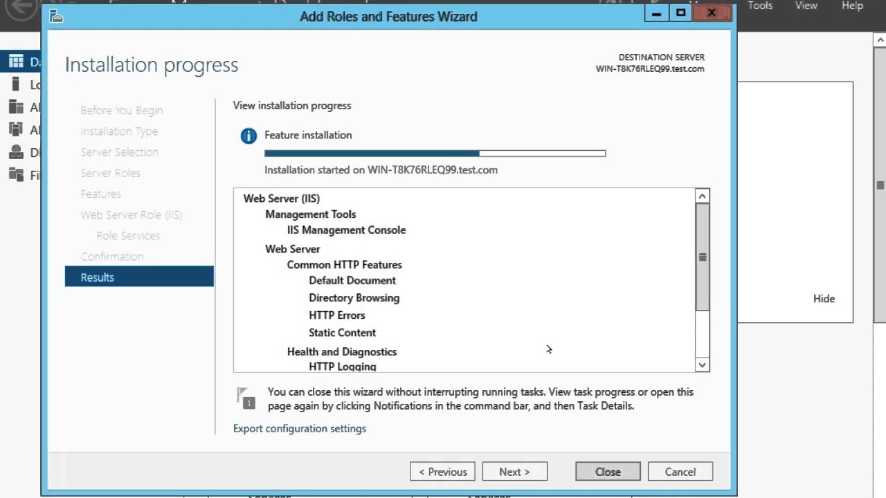 Windows server 2012: IIS installation and testing - YouTube