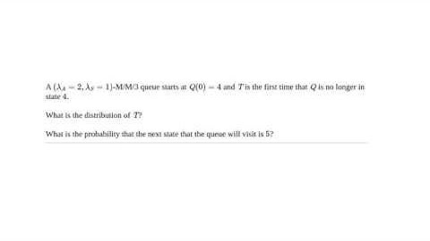 M/M/3 queue Example Question