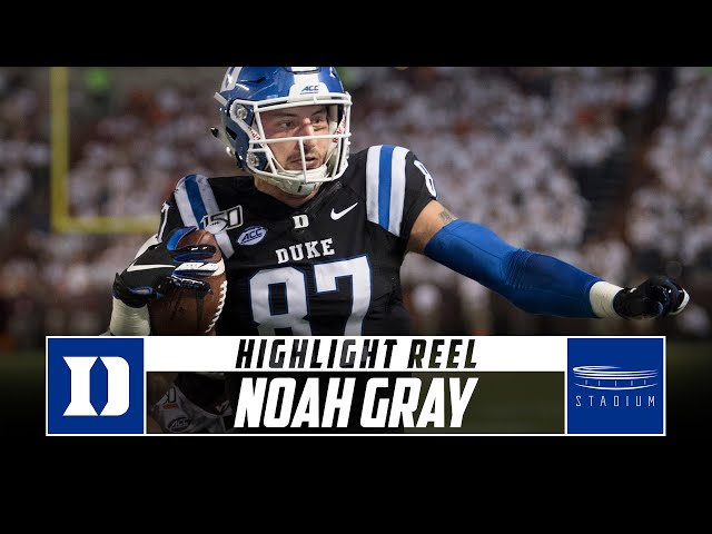 Duke TE Noah Gray Highlight Reel - 2019 Season | Stadium