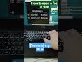How To Open A File In Vim How To Open A File In Vim