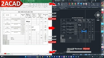 Lisp copy bảng từ Excel sang AutoCAD 2acad d2x | Import table from Excel | AutoLISP Reviewer