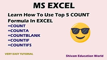 COUNT, COUNTA, COUNTBLANK, COUNTIF, COUNTIFS formula in MS Excel | count formula | (Hindi) | 2020.