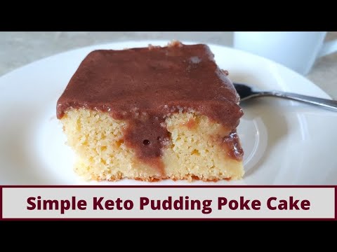 Simple Keto Coconut Flour Pudding Poke Cake (Gluten Free And Nut Free)