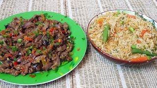 Boeuf aux oignons et riz sauté aux légumes: Repas asiatique facile