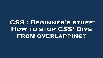 CSS : Beginner