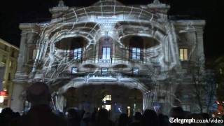 Amazing 3D projection mapped on building