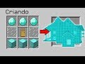 COMO FAZER CASA DE DIAMANTE EM 1 SEGUNDO NO MINECRAFT !!