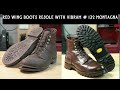 Sole conversion of redwing iron ranger  red wing boots resole with vibram  132 montagna