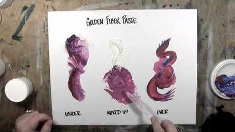 Golden Fiber Paste - Acrylic Mediums.m4v
