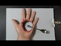 Drawing  Bloody 3D Trick Art on Hand - Hole in the Hand