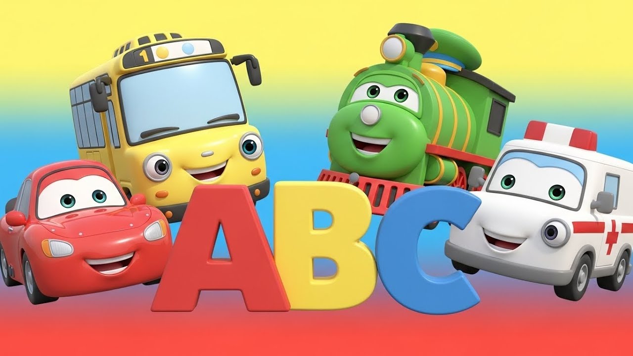 ABC Song with Vehicles 🚗 | Learn Alphabet for Kids | Nursery Rhymes