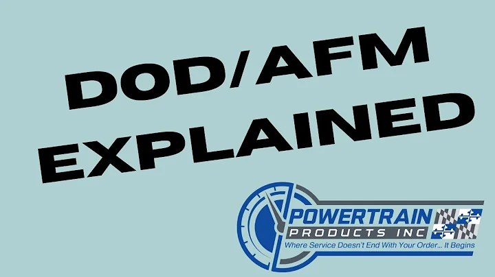 DOD/ AFM Explained