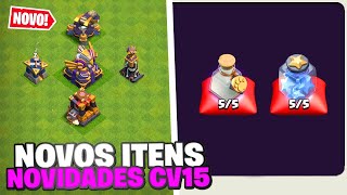 ATUALIZAÇÃO! 2 NOVOS ITENS MÁGICOS E TODAS NOVIDADES DO CV15 NO CLASH OF CLANS!