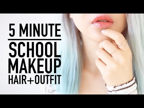 Late For School Routine ♥ 5 Minute Makeup, Hairstyle & Clothes Outfit Tips ♥ Back To School ♥ Wengie